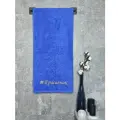 Полотенце махровое BIO-TEXTILES 70*140 с вышивкой #КРАСАВЧИК васильковое для мужчины мужу папе брату сыну банное в подарок 100% хлопок подарок на 14 февраля Святое Валентина для парочек