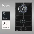 Газовая варочная панель Tuvio HGD63СBGA1, чёрное стекло