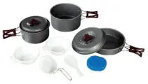 Набор посуды Tramp TRC-024 на 2-3 персоны (анод. алюминий)