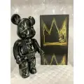 Фигурка Bearbrick Корона, коллекционная, 28см, пластик, черная/бежевая