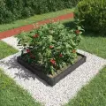 Грядка из ДПК 1 м x 1 м, (доска: 155х30 мм, цвет: графит)