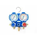 Манометрический коллектор Value VMG-2-R32-B-03 (R32, R134A, R410A, R407C; 2-х вентильный; без шлангов; манометры 68 мм; упак. блистер)