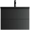 Тумба под раковину AM.PM Gem подвесная 75 см, 2 ящика, push to open, черная матовая
