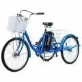 Трехколесный электровелосипед для взрослых Izh-Bike (Иж-Байк) Фермер 24 2025 Синий металлик