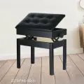 Банкетка для пианино, синтезатора регулируемая черное c отсеком для хранения / стул пианиста