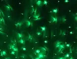 Занавес световой PLAY LIGHT мерцающий, 600 зеленых LED ламп, 2x3 м, прозрачный провод, коннектор, уличный, BEAUTY LED