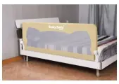 Барьер Baby Safe УШКИ, для детской кроватки, бежевый, пластик, металл, текстиль