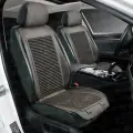 Накидка массажная ортопедическая от усталости, на сиденья автомобиля C110 FRONT (Темно-Коричневый), на переднее сиденье (1 шт.), экокожа