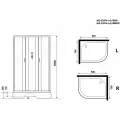 Душевая кабина Niagara NG-33974-14RBKG 90x70