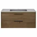 Тумба с раковиной из искусственного камня Vincea Chiara 2D 100 T.Oak, Grey