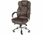 Кресло для руководителя Norden Верса (цвет: коричневый), с подголовником, экокожа, металл