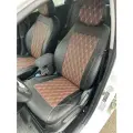 Комплект чехлов для Hyundai Solaris I Sd / KIA Rio III Sd (40/60) с 10-17г. Экокожа, ромб, черный, коричневый.