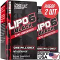 Жиросжигатель Липо 6 для похудения, сушки Nutrex Lipo-6 Black Ultra Concentrate, 2 шт. по 60 капсул (USA Version)