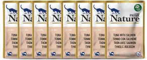 Корм влажный Prime Nature Tuna & Salmon для взрослых кошек, тунец и лосось в желе, 100 гр х 8 шт