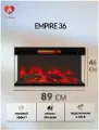 Электрокамин Empire 36 с трехсторонним обзором пламени (разноцветное пламя, пульт, звук, обогрев)
