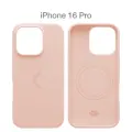 Силиконовый чехол COMMO Shield Case для Apple iPhone 16 Pro с поддержкой беспроводной зарядки, Peach Pink