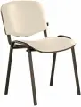 Стул Brabix Iso CF-005, черный каркас, кожзам бежевый, 531978