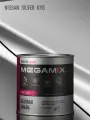Базовая эмаль Nissan Silver KY0, металлик, 850 мл, Краска автомобильная, базисная под лак, MEGAMIX