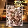 Елочные игрушки Magic Craft Набор 50 шт разного диаметра, подвесные шары новогодние на елку и украшения декоративные