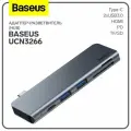 Адаптер-разветвитель (HUB) Baseus UCN3266, Type-C - 2xUSB3.0 + HDMI + PD + TF/SD, серый 9900659