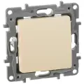 Выключатель 1-клавишный Legrand Etika 10А с накладкой скрытой установки слоновая кость 672301