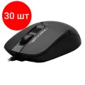 Комплект 30 штук, Мышь компьютерная A4Tech Fstyler FM12 чер опт (1200dpi) USB (3but)