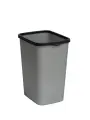 Ведро для мусора с фиксатором Tandem 33лСерый металлик/Черный