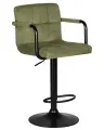 Стул барный DOBRIN KRUGER ARM BLACK, LM-5011_BlackBase, зеленый вельвет (LAR-E2041-7)