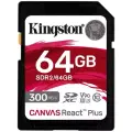 Карта памяти Kingston SDXC 64 ГБ Class 10, V90, A1, UHS-II U3(SDR2/64GB)