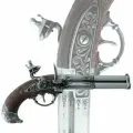 Denix DE-1306 Пистоль 3-х ствольный, системы флинтлок, франция 18 в. denix