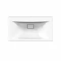 Мебельная раковина Paola Elegante 800 встраиваемая, из литьевого мрамора, раковина для ванной, со сливом-переливом, белая, прямоугольная