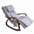 Массажное кресло-качалка DOMTIME цвет серый, массаж шейного отдела, спины и области таза с прогревом, 10 режимов, с пультом ДУ, питание от сети.