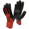 10 пар. Перчатки рабочие Master-Pro® торрон нейлоновые с рельефным латексным покрытием