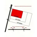 Металлический уличный флагшток с настенным креплением - длина регулируется до 190 см, для флагов, рекламы и праздников
