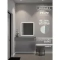 Зеркало с подсветкой в алюминиевой раме настенное ONE MARKET 70х70 см. Свет: Нейтральный Белый 6000К. Серебро