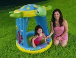 Надувной бассейн Черепашка с надувным дном и тентом, 109х96х104 см, от 2 лет, BestWay