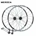 Колесная пара для горного велосипеда MEROCA XR300, 2 передних и 5 задних подшипников, 6 шпилек, 24 отверстия, корпус HG Freehub, сверхлегкий дисковый тормоз (черный 27,5-дюймовый белый ярлык)