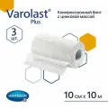 Varolast Plus (Вароласт Плюс) - Компрессионный бинт с цинковой массой, продольно эластичный, 10 см х 10 м, Paul Hartmann, 3 шт.