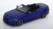Модель коллекционная MINICHAMPS Bmw M4 convertible 2021 matt-blue-metallic
