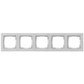 Рамка установочная Gira 5 постов, цвет Серый матовый, серия Е2, 021537