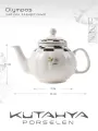 Чайник заварочный Kutahya Bone Olympos 1л, фарфоровый, с позолотой