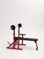 Скамья силовая для жима, горизонтальная+Стойка под штангу со страховкой (набор)