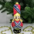 Irena-Co елочная игрушка, стекло Солдатик винтаж (13х5х5см)