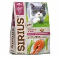 Сухой корм Sirius (Сириус) для взрослых кошек, лосось с рисом, 1,5 кг