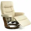 Кресло реклайнер механическое FALTO «Relax Valencia» кремовое, натуральная кожа