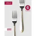 Набор вилок столовых Apollo Goldy 6 предметов, зеркальная полировка