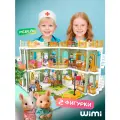 Кукольный домик с мебелью WiMi, игровой набор с фигурками, больница