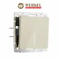 Проходной одноклавишный выключатель/переключатель с подсветкой Werkel W1112143 айвори акрил IP20