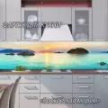 Фартук для кухни из АБС пластика 3000*600*1,5мм. Кухонный фартук ABS с фотопечатью Восход над морем