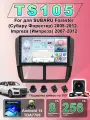 Штатная Магнитола TS105 для SUBARU Forester (Субару Форестер) 2008-2012, Impreza (Импреза) 2007-2012 , с камерой заднего вида. QLED экран 9 дюймов, Wifi 2din с сенсорным экраном, usb и блютузом